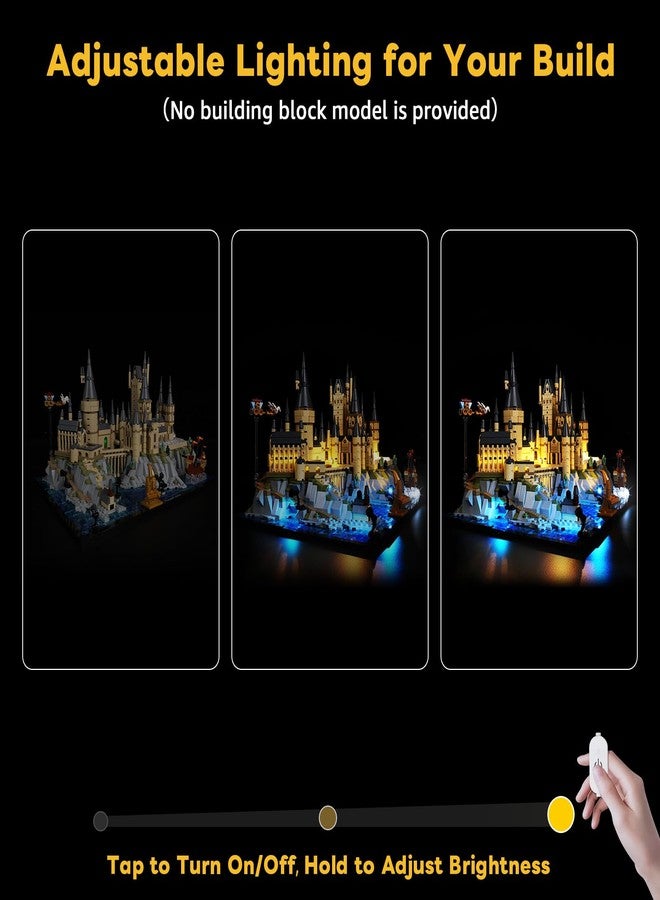 Kyglaring LED Light Kit Compatible with Lego Hogwarts Castle and Grounds 76419 Building Blocks, Upgrade Touch Control & Dimming, Lighting Accessories for Lego 76419 Model Set, Lights Only - Image 3